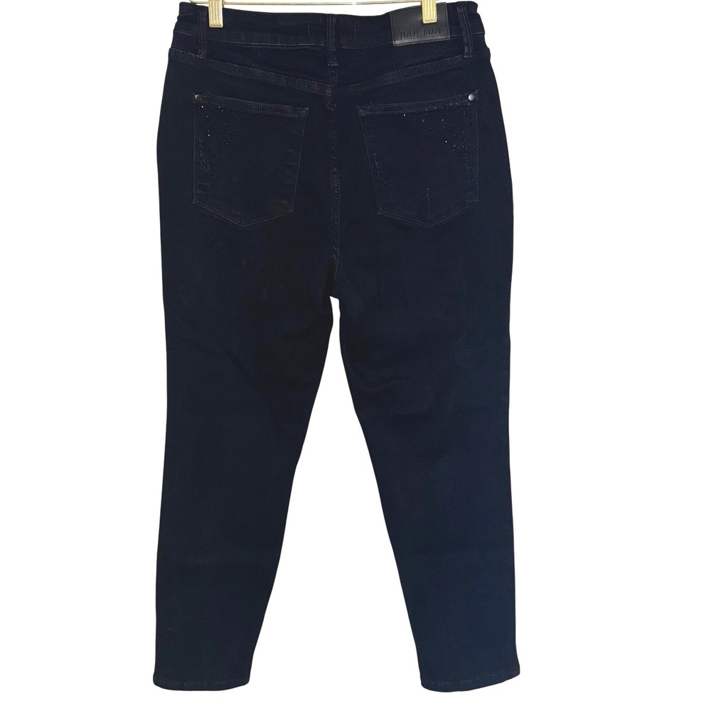 Judy Blue Black Rhinestone Slim Fit Jeans Size 11/30‎ Glam Sparkle Denim - Picture 8 of 14